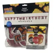 Naruto Shippuden Customizable Happy Birthday Banner & ballons