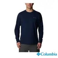 在飛比找Yahoo奇摩購物中心優惠-Columbia 哥倫比亞 男款 彈性LOGO長袖上衣-深藍