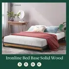 Zinus Bed Frame Queen Double King Single Industrial Metal Wood Design - Low Base