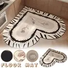 Diatom Mud Cushion Fan-shaped Floor Mat Kitchen Bathroom Non-slip Foot Pad 1X