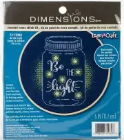 Dimensions Counted Cross Stitch Kit W/Hoop 6" Be The Light (14 Count)