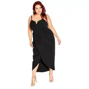City Chic Sassy V-Neck Dress Size 18