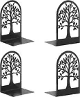 Metal Bookends, Heavy Duty Bookend for Shelves, Tree Book End to Hold Books,