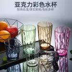 【肯迪陶瓷】工廠直銷 亞克力水杯 果汁杯 茶杯 漱口杯 防摔耐高溫 吃到飽廳杯子 居家水杯 彩色透明塑膠杯批發 QEV9