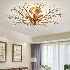 Ganeed Crystal Chandeliers,Vintage K9 Clear LED Ceiling Lighting,Edison Pendant