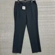 Anne Klein Dress Pants Women's Size 10 Gray Flat Front 30 in Inseam