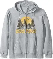 [STAR WARS] Ewoks Endor Forest Sunset Zip Hoodie