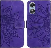 Cover Compatible with Oppo A17 4G,Compatible with Oppo A17K Flip Stand Card Slot Magnetic Closure Phone Case Purple2