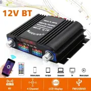 400W 4 Channel Bluetooth Mini HIFI Power Amplifier Audio Stereo Amp Home Car FM
