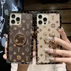 For Samsung S25 S24 S23 S22 S21 S20 Note20 Luxury Leather Retro Case with Ring