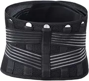 Breathable Waist Support Belt for Fitness and Running Adjustable Lumbar Brace for Optimal Back Support Lightweight and Comfortable Waist Protective Wrap Size Black