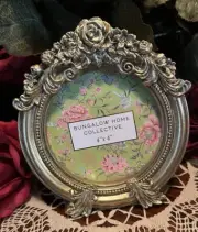 Bungalow Home Collective Gold Picture Frame; Ornate Victorian Floral Design; New