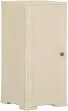 Plastic Cabinet 40x43x85.5 cm Wood Design Angora White,Angora White Plastic Storage Cabinet with Ample Storage Space for Home and Office Organization Living Room Furniture