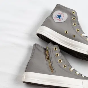 Converse All Star Heartpatch 灰 拉鏈 高筒 休閒運動帆布鞋 男女鞋 5CL299