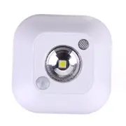 2Pcs Mini Wireless PIR Motion Sensor Night Light Battery Powered Porch Cabinet Lamp