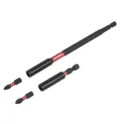 Sealey 1/4" Power Tool Bit Holder Set 4pc Impact Grade Long & Short AK8276