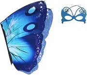 NOLITOY Kids Butterfly Wings Costume Animal Masks for Wing Cloak Costumes for Kids Cloak for Kids The Blue Blueberies Costume for Kids Costume Mask Kids Mask Cape Child Halloween Props