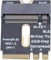 M.2 NVME SSD Convert Adapter, Upgraded M.2 A and E WiFi Port PCIe 4.0 M Key NVME SSD Convert Card Replacement Kit