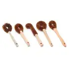Kitchen Wooden Handle Fiber Brush Dish Bottle Scrub Wash Tool