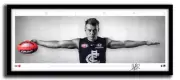PATRICK CRIPPS MINI WINGS CARLTON FC AFL PRINT SIGNED FRAMED MEMORABILIA