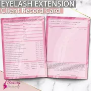 Eyelash Extension Client Record Card Lash PREMIUM Treatment Consultation A6