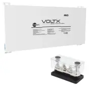 1* VoltX 12V 100Ah Lithium Battery LFP Blade 1* 4 GANG 300A M8 Bus Bar 12V Black
