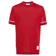 [Thom Browne] Lightweight Cotton Short Sleeve Striped Tee Men