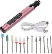 1 Set Nail Polisher Machine Kit Collector Polishing Nails Gel Operated Sander Electric Pedicure Supplies Manicure Drills Toenail Extractor Trimmer Clippers Nail Oil Rose Gold Pa6