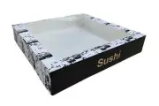 10.6*10.6*2.3inch Paper Sushi Box w/ Anti Fog Window 100Pieces/Case