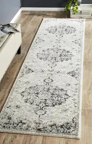 National Prado Charcoal Runner Rug