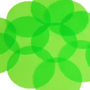 Round Vinyl Shape No Hole 60mm Green Go Go Fluorescent Edge Glow