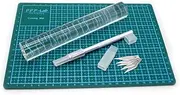 Table Tennis Rubber Cutting Knife Acrylic Roller A4 Cutting Mat 5PCS Spare Blades Table Tennis Racket DIY Kit