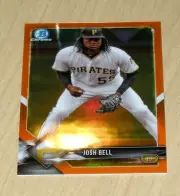 2018 Bowman Chrome ORANGE refractor Josh Bell #49 9/25