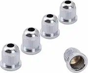Musiclily Pro 13.2mm Steel Through Body String Mounting Ferrules for Electric Bass, Chrome (Set of 5)