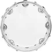 10in Tambourine,Adjustable Double Row Jingles Bell,Percussion Instrument for Party (Transparent)