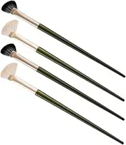 SAFIGLE 4Pcs Nose Contour Brush Angled Makeup Brushes for Nose Highlighting Eye Shadow Blending and Foundation Application Synthetic Hair Ergonomic Design