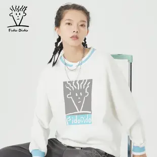 Fido Dido 衛衣男女通用男士女士印花襯衫長袖 Baju Sejuk Lengan Panjang