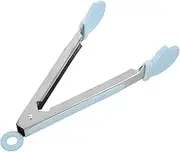 ASAKKURA Anti-Slip Food Clip Fruit Buffet Snack Tong Tongs for Cooking Bread Tong Food Tongs Sugar Cube Tong Tongs Meat Tong Mini Tongs Tiny Tongs Sugar Tong Sky-Blue