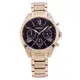 FOSSIL 美國最受歡迎頂尖潮流時尚三眼計時腕錶-黑金-BQ2400W (8折)