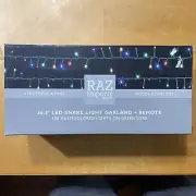Raz 36.5' LED Snake Light Garland Clear Wire, 500 Multicolored Lights w/remote