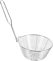 Heavy Duty Hot Pot Strainer Stainless Steel Fine Mesh Colander Pasta Noodle Strainer Comfortable to Hold Handle Space Saving Design