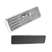 Round Glue On Style Polished 8" Rectangle Ball Milled Universal Rear View Mirror