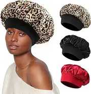 4 Pcs Satin Bonnet Silk Bonnet, Hair Bonnet for Sleeping