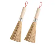 2Pcs Traditional Natural Bamboo Wok Brush, Kitchen Cleaning Brush, Bamboo Pot Brush, Natural Bamboo Pot Brush, Pot Brush, Pot Brush