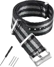 [KAVJU] 20mm High Density Nylon Strap For Omega Seamaster 007 Wristband For Rolex Military Watch Band Bracelet
