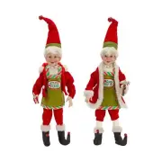 Vintage Elf Shelf Sitter with Tools (Set of 2)
