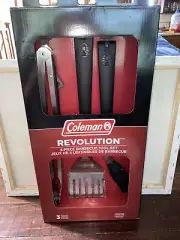 Coleman Revolution Barbecue Grill Tools Set 3pc. SPATULA Tongs And Basting Brush