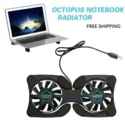 Foldable Mini Notebook Cooler Laptop USB Double Cooling Pad N5T1 Stand W2D2