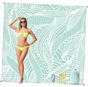 Beach Blanket Waterproof Sandproof Beach Mat 79”x 83” for 1-4 Adults Quick