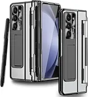 [INGIDO] Designed for Samsung Z Fold 5 Clear Case with Pen（Black）